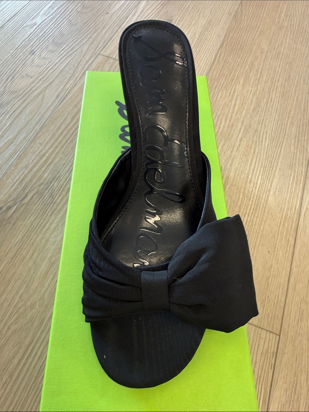 Sam Edelman Black Bow Slide Mule